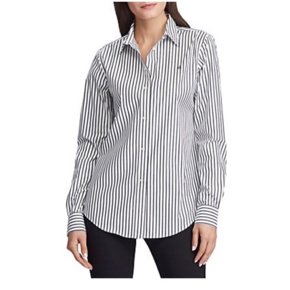 Ralph Lauren Tops - Ralph Lauren Stripe No-Iron Button-Down Shirt